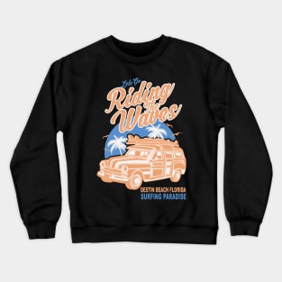 Destin Beach Florida Surfing Paradise Crewneck Sweatshirt